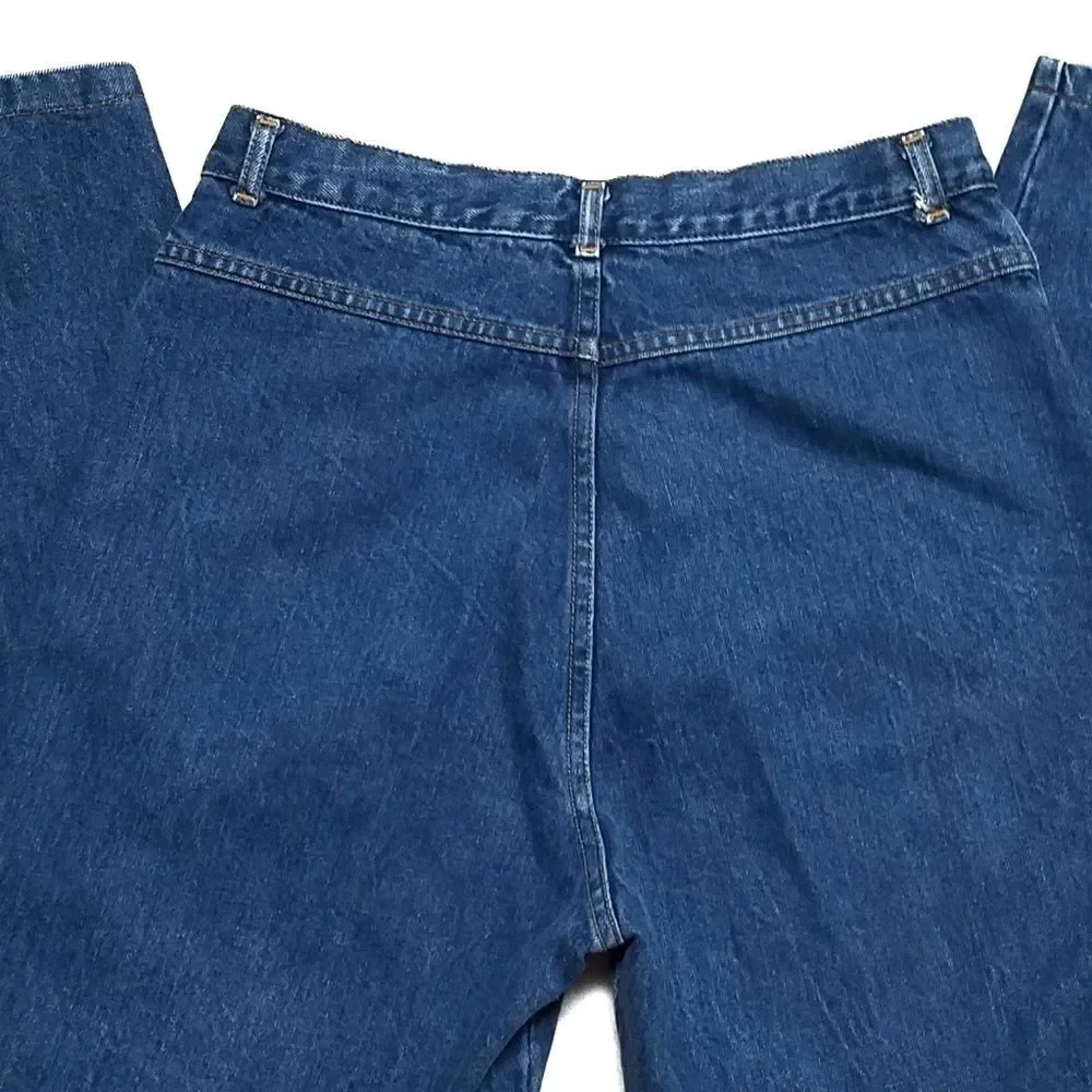 VINTAGE 90s Ultra High Rise Zipper Leg Jeans DR